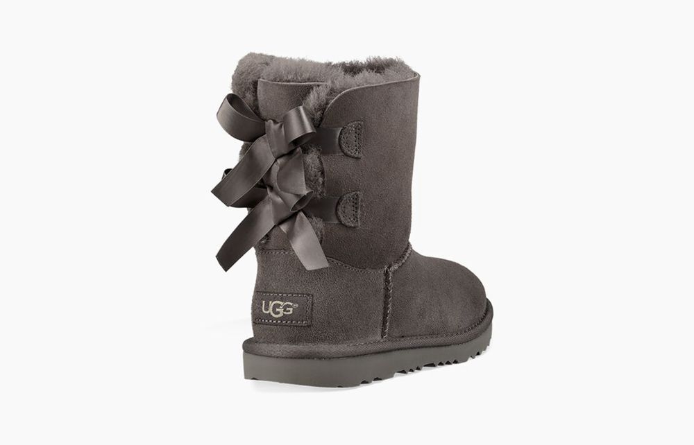 Ugg Boot Big Kids - Ugg Bailey Bow Ii Grey - 517GEUSCQ